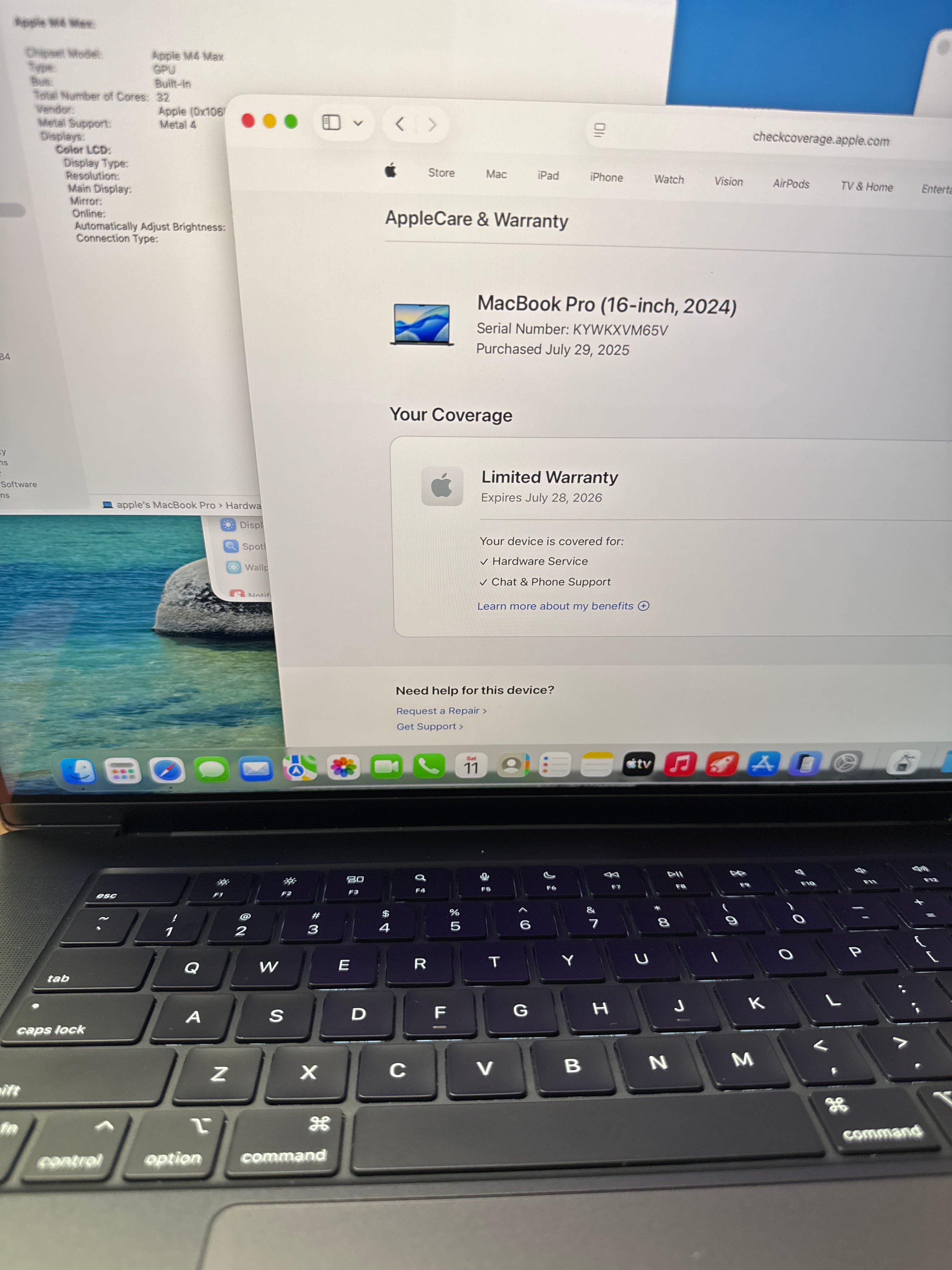 MacBook pro 16” 2025 M4 Max 36/1tb. 14 core CPU, 32 core gpu. Super clean