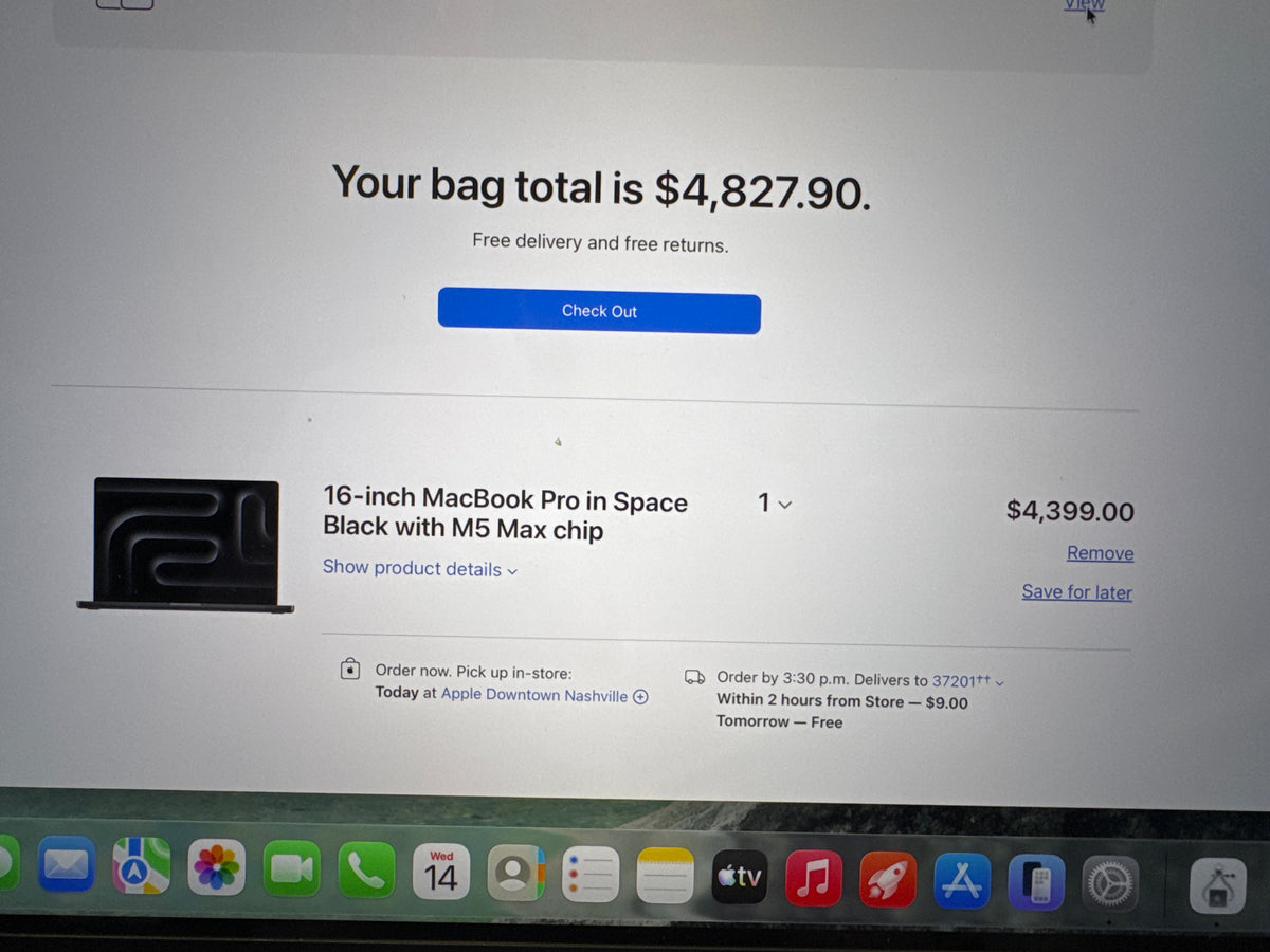 Macbook pro 16” M5 max. 36gb/2tb. 18cpu/32gpu. Limited apple warranty, eligible for AppleCare ￼