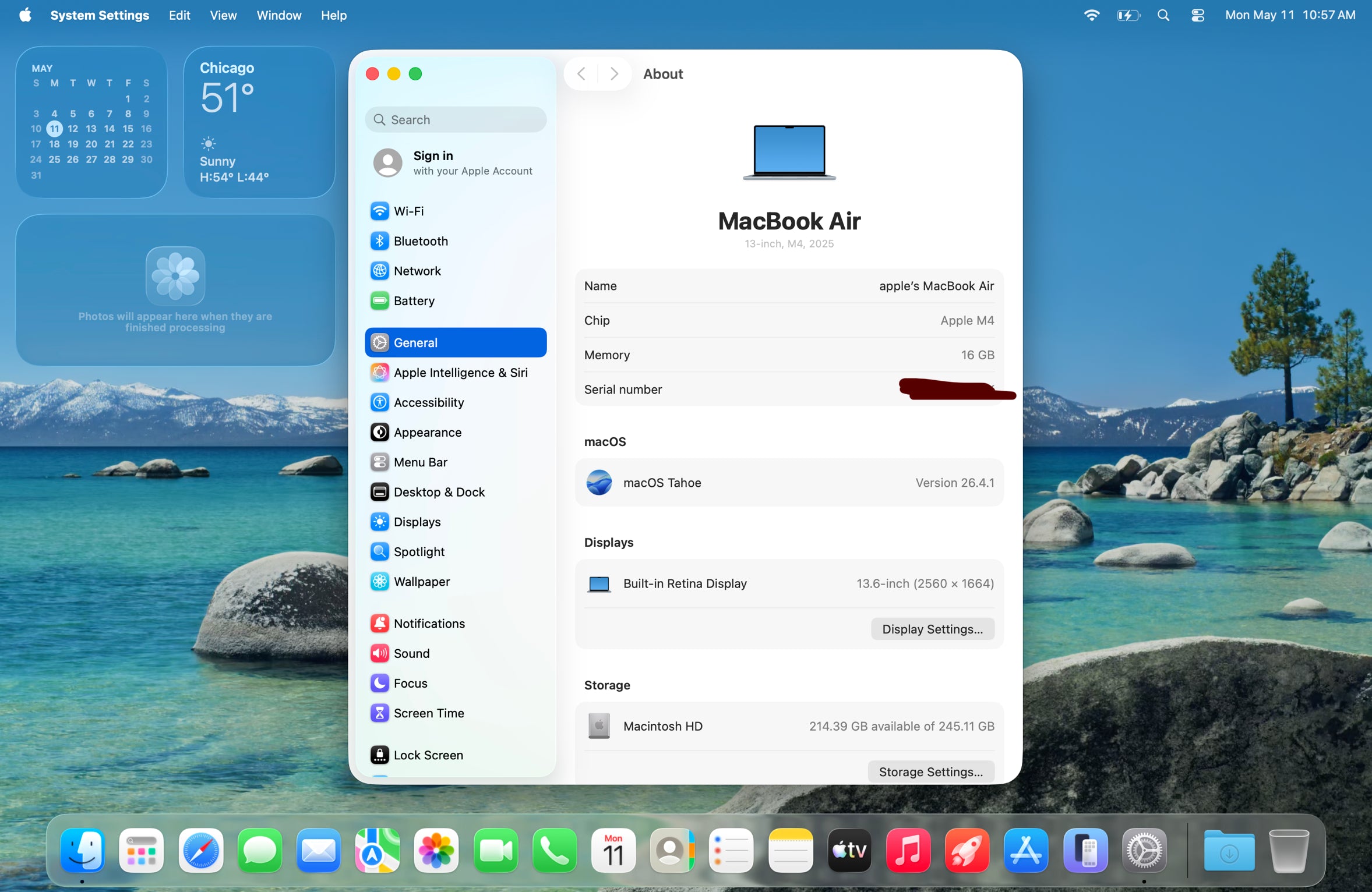 MacBook air M4 sky blue 16/256 with Apple warranty, eligible for apple care. 74 cycles