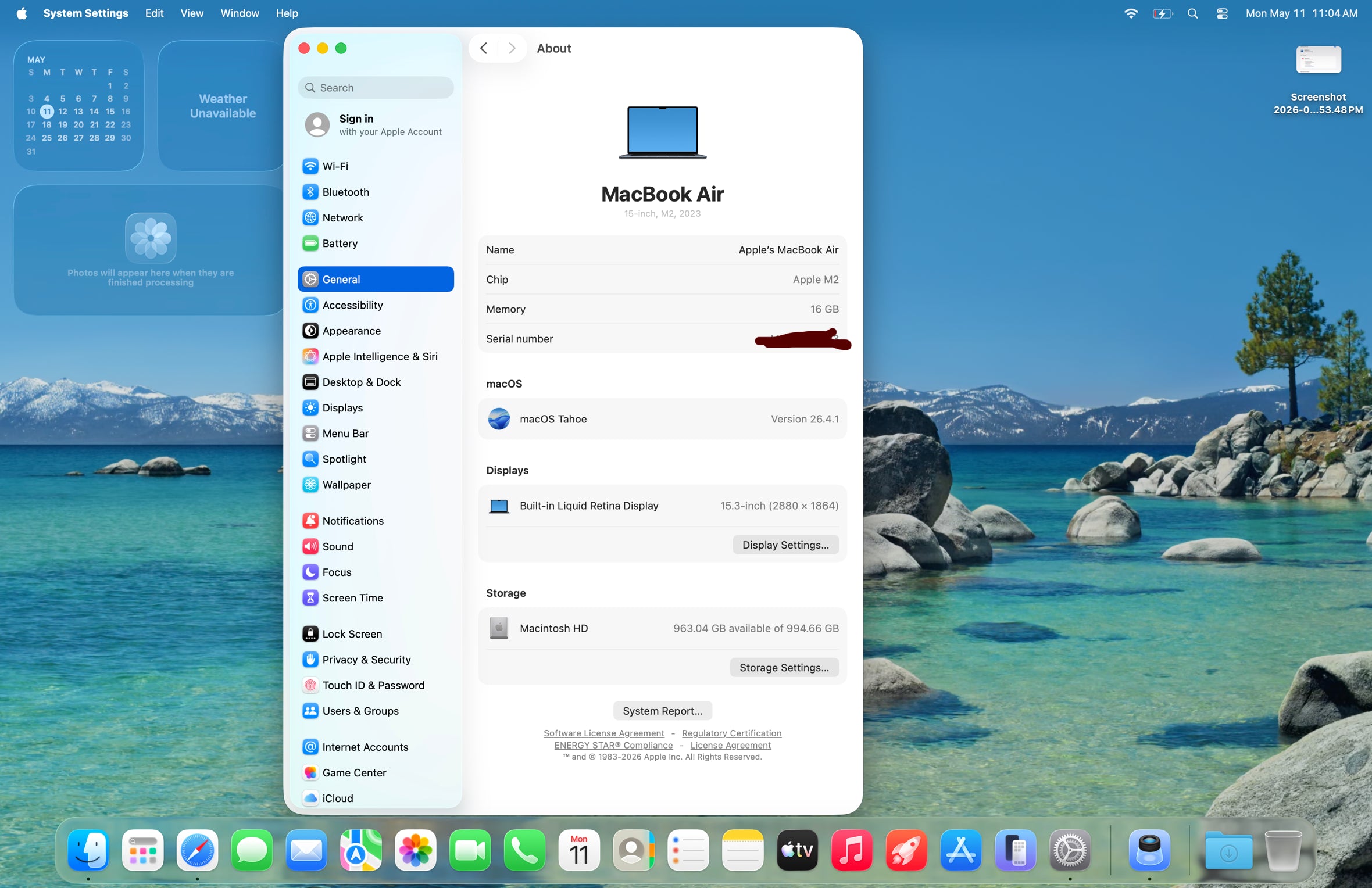 MacBook air 15” midnight blue. M2 16/1Tb with apple care plus. 159 cycles