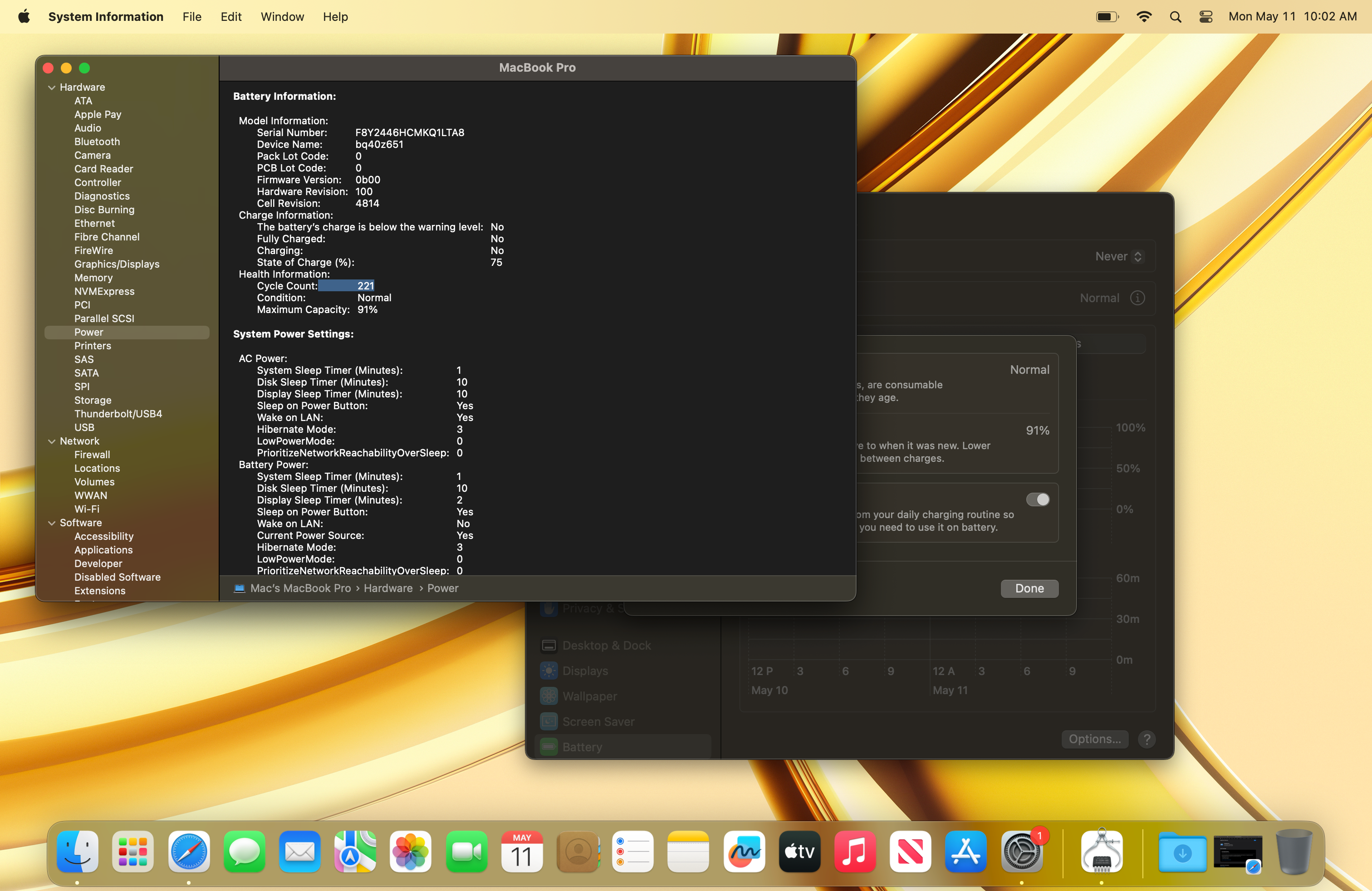 Macbook pro M1 pro 32/1TB space grey. Only 221 cycle on battery